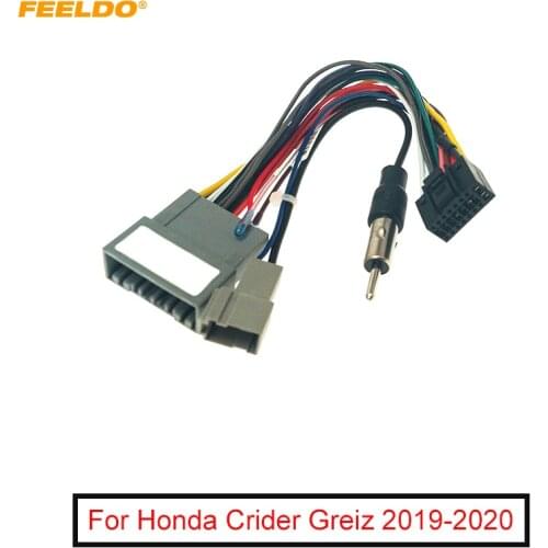 FEELDO Car Audio DVD Player 16PIN Android Power Cable Adapter For Honda Crider Greiz 2019-2020 Radio Wiring Harness