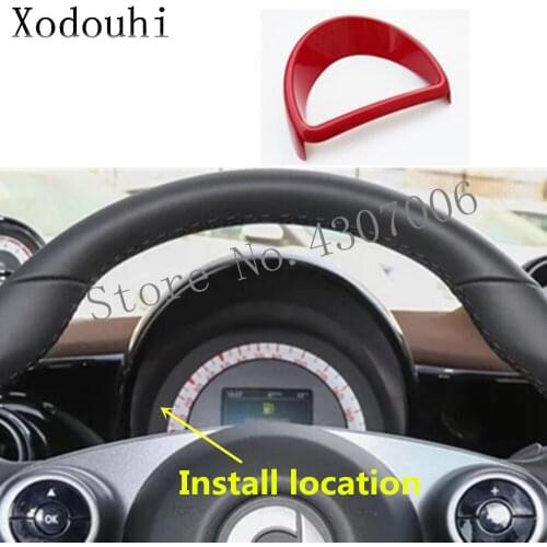 Car Styling Garnish Dashboard Meter Instrument Panel Gauge Frame 1pcs For Benz Smart Fortwo 2015 2016 2017 2018 2019