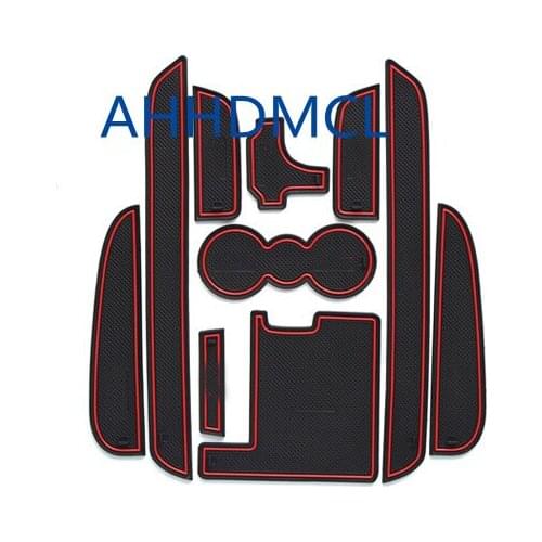 Car Anti-Dirty Pad Door Groove Gate Slot Cup Armrest Storage Pad Anti-Slip Mat For Jaguar XF 2011 2012 2013 2014 2015