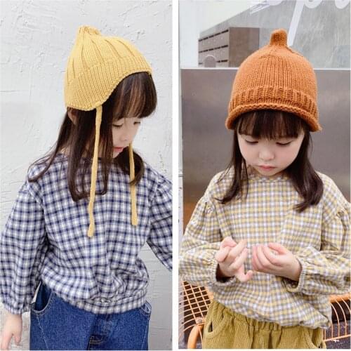 Toddlers Girls Blouses 2 3 4 5 6 Years Girls' Autumn Tops Shirts Casual Back Button Plaid Shirt for Girl Kids New Arrival 2020