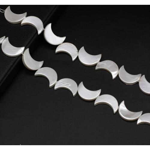 Fine Crescent Moon Natural Shell Beaded Top Selling White Shell Loose Beads for Jewelry Making DIY Necklace Bracelet Accessories
