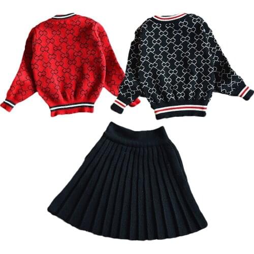 Of the child dressed by the girls new baby girls sex sweater set for childrens knit press plaid of the dress of the sweater