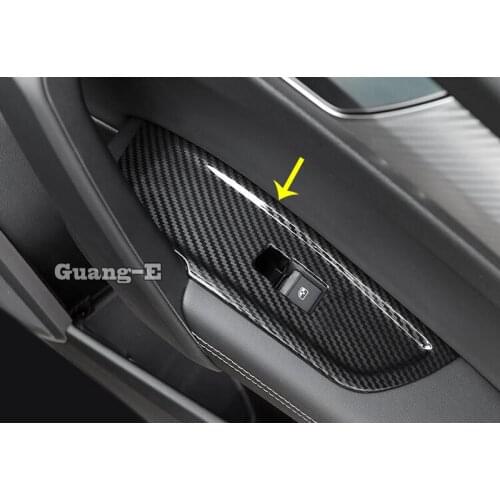 For Audi Q5 Q5L 2018 2019 Car Styling Left Hand Driver Door Inner Window Glass Panel Armrest Lift Switch Button Trim 4pcs