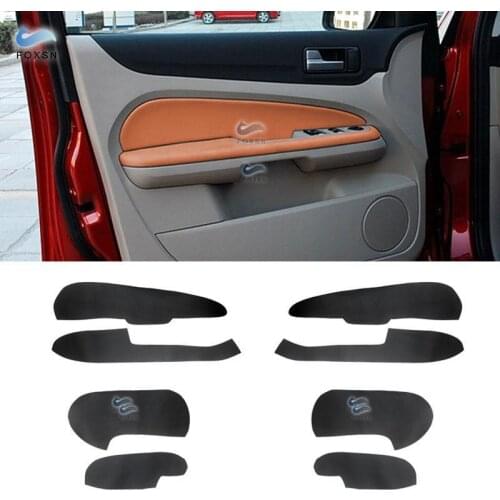For Ford Focus 2005 2006 2007 2008 4pcs Microfiber Leather Car Interior Door Handle Armrest / Doors Panel Cover Inner Trim