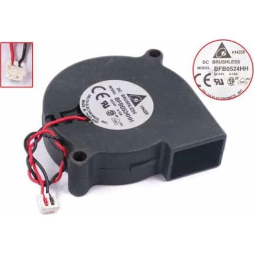 Delta Electronics BFB0524HH DC 24V 0.16A 51x51x15mm 2-wire Server Cooler Fan