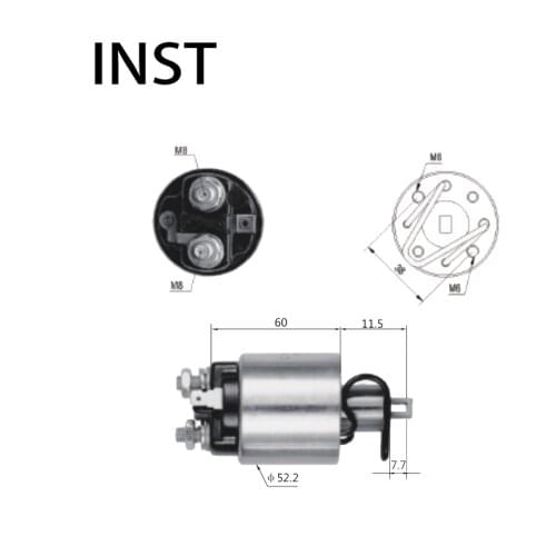 ELECTROMAGNETIC SWTICH SOLENOID FOR 12V 4.5KW For Starter S114-753 S114-753C 717 8943843140 89438431401 8971239230