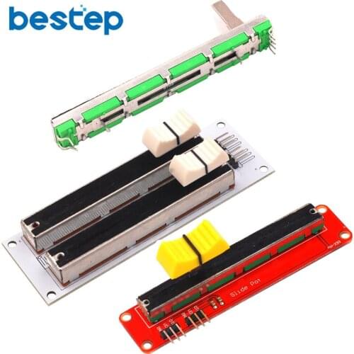 Electronic Building Block 10K Double Row Sliding Linear Potentiometer Module For Arduino Mixer Linear Sliding Resistance