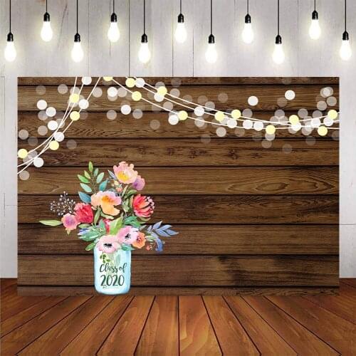 Wedding bridal shower backdrop for photography class of 2020 happy birthday party background for photo studio wooden floor