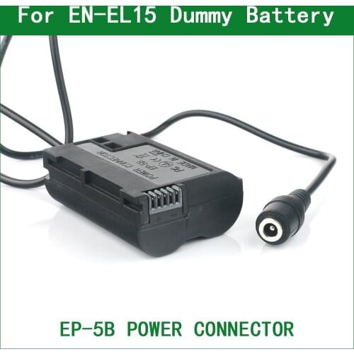 EP-5B DC Coupler Power Connector EN-EL15 Dummy Battery for Nikon D7000 D7100 D7200 D7500 Z5 Z6 Z7 1 V1