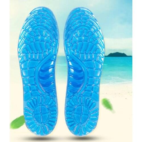 Gel Sports Insoles Women Men Shoes Pad Orthopedic Massage Damping Deodorant Military Soft Comfortable Silicone Insoles Palmilhas