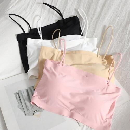 Heliar Women Underwear Sexy Lingerie Tube Top Bra Bandeau Top Cotton Tops For Summer Y2K Basic Tops For Women 2021 Summer