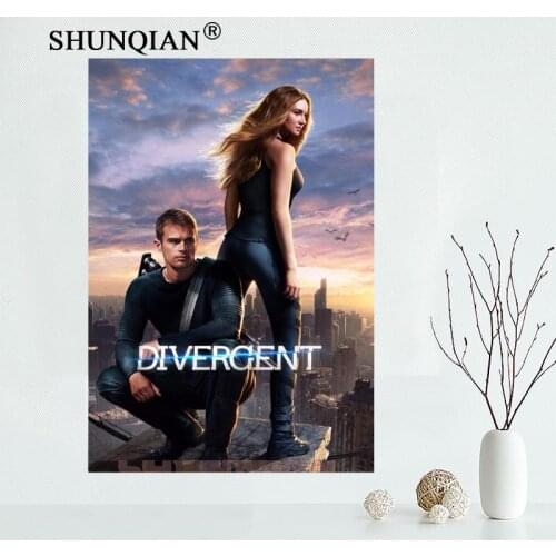 Nice Custom DIVERGENT Poster Print painting Art Wall Silk Poster Cloth Print Fabric Poster 27X40cm30X45cm