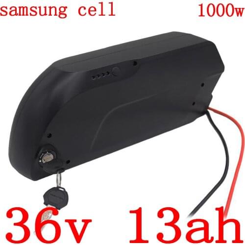 36V 48V 13Ah electric bicycle lithium ion battery use samsung cell with 30A BMS for 250W 350W 500W 750W 1000W motor free duty
