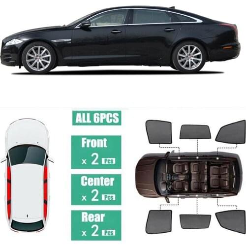 Side Windows Magnetic Sun Shade UV Protection Ray Blocking Mesh Visor Fit For Jaguar XJL 2013-2016