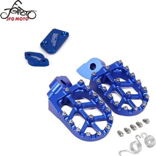 Motorcycle Rear Front Fluid Brake Reservoir Cap Footpegs For YAMAHA YZ 125 250 WR 250F 426F 450F YZ250FX YZ250X YZ450FX YZ125X