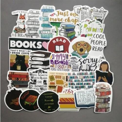 100pcs Cartoon English love reading warning Stickers For Travel Case Laptop Skateboard Guitar Luggage Decals Graffiti Stickers