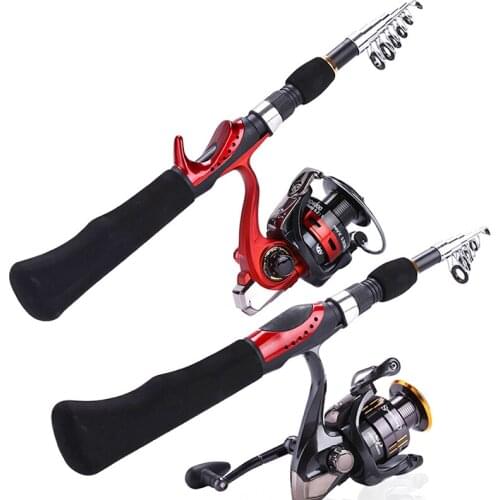 New High quality 99% carbon fiber ultra light mini fishing rod retractable 1.6m outdoor rotating bait fishing rod sale