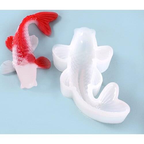 2021 New Product DIY Carp Koi Fondant Silicone Mold Chocolate Silicone Baking Model
