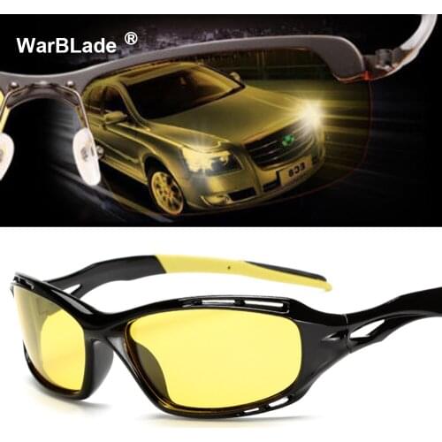 New Night Vision Sunglasses Men Brand Designer Fashion Polarized Night Driving Enhanced Light anti-glare Glasses Cloudy Fog Day
