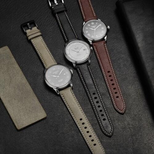 CHIMAERA Watchband 18mm 19mm 20mm 21mm 22mm Watch Band Leather Watch Strap Buckle Belt for Movado Tissot Samsung Seiko