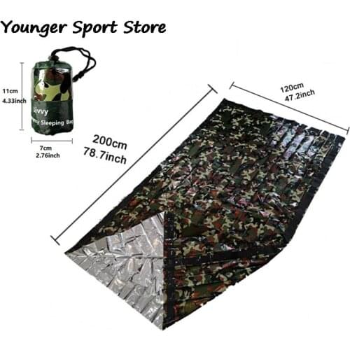 Outdoor Survival Sleeping Bag Thermal Space Emergency First Aid Equipment For Camping Tent Storage Bag Hiking Blanket Gear