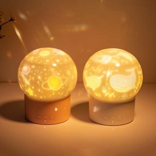 New LED Rotating Starry Sky Elf Projector Lamp USB Charging Bedroom Bedside Atmosphere Night Lights for Holiday Childrens Gifts