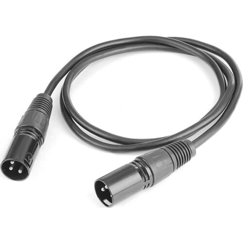 XLR 3-pin male to male balance cable XLR 3Pin power amplifier mixer audio tinned copper connection extension cord 1m