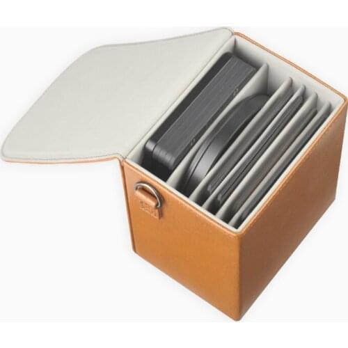 Filter Storage Box Photographic Admission Package Portable Leather Filters Pouch Case Box Bag For Up To 6 Places 70mm