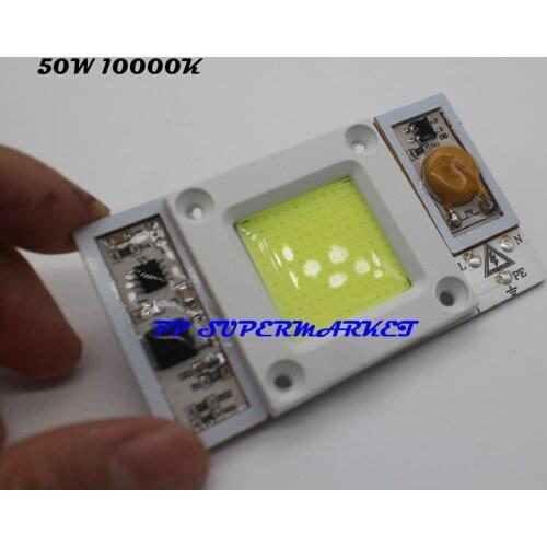 10pcs 220VAC High Power 50W led chip built-in driver White 10000-15000k LED chip