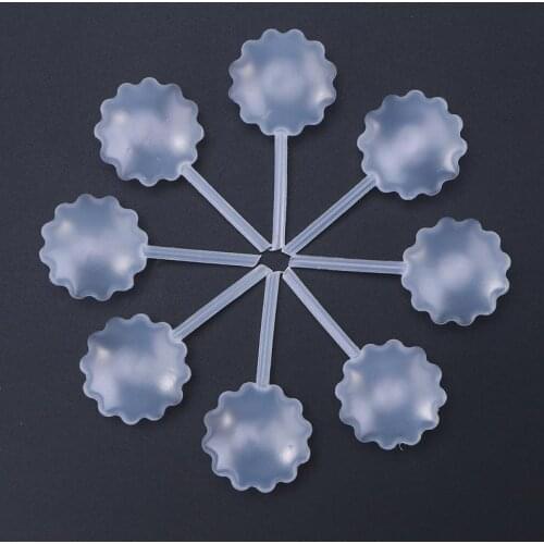 100 Pcs 4ml Disposable Plastic Little Flower Shape Pasteur Pipettes Transfer Pipettes for Chocolate Cupcakes Strawberries