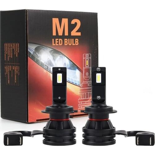 2PCS Car Led Headlight H7 Led Lamp High Or Low Beam CSP Led CHIP Turbo fog light bulb 6000K 9600LM Mini Size 12V 24V Dropship
