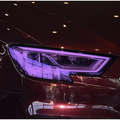 30 ×120CM Purple Self Adhesive Headlights Tail Lights Fog Lights Tint Vinyl Film Sheet Sticker Auto Car Light Decoration