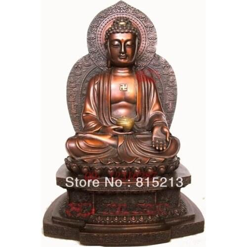 30cm Tibetan Buddhist Medicine Buddha Bronze Statue