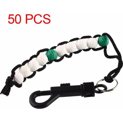 50 PCS Plastic Golf Ball Beads Golf Club Stroke Putt Counter Golf Score Counter Golf Training Aids