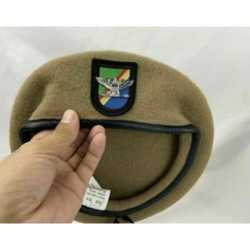 Us Army Ranger Regiment Wool Beret Khaki Army Colonel Eagle Insignia Hat Military Store
