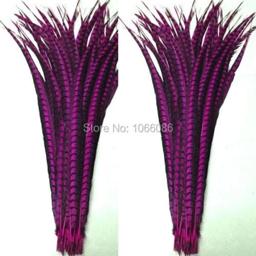 EMS Free shipping 100pcs/lot pheasant tail feather 28-32" 70-80cm fushcia Lady Amherst pheasant tails