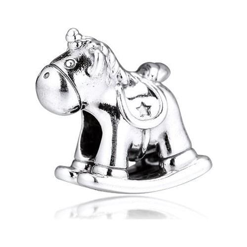 Bracelets Beads For Jewelry Making Bruno the Unicorn Rocking Horse Authentic 925 Silver Jewelry Fits Charms Bracelets For Woman