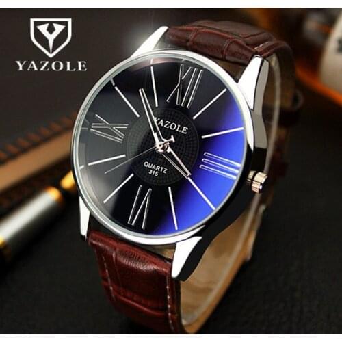 Yazole Men Watches Modern Watch Mens Watches Quartz Fashion Business Leather Watches Wristwatch relogio masculino Best Gifts