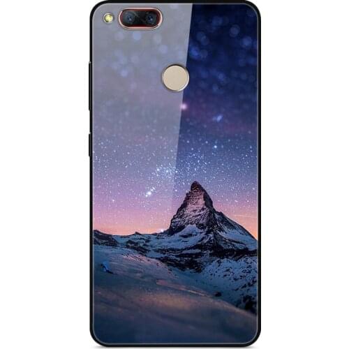 For ZTE Nubia Z17 Mini Phone Case Tempered Glass Case Fitness Back Cover Star Sky Pattern