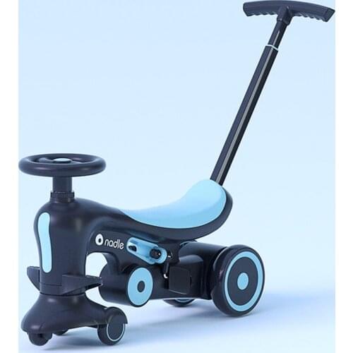 LazyChild 4-in-1 Multifunctional Baby Stroller Baby Scooter Child Tricycle Bicycle Twisted Car For Children Birthday Gift 2021