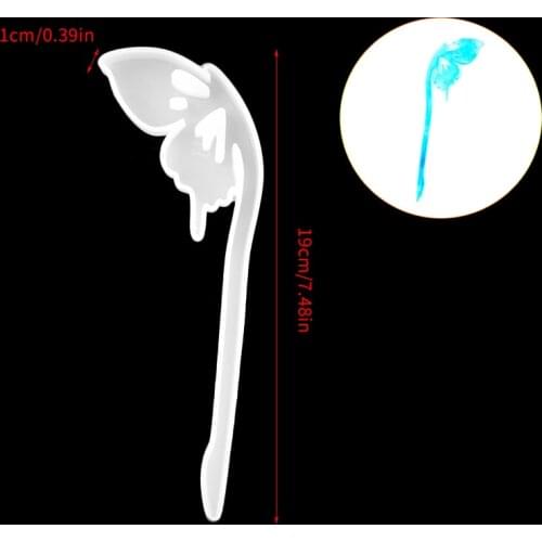 DM069 16pcs Transparent Clear Hairpin Hair Stick Mold Silicone For Resin Jewelry Hair Pin Making DIY Craft