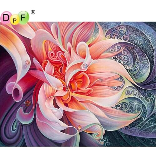 DPF Diamond Embroidery Dream flower wall Diamond Painting Cross Stitch Picture Of Rhinestones Full Square Diamond Mosaic decor