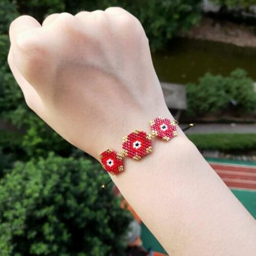 FAIRYWOO Evil Eye Bracelet Miyuki Bracelet Men Accesorios Mujer Boho Handmade Beads Bracelets Nightmare Before Christmas Gifts