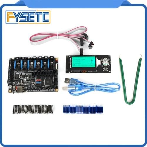 FYSETC F6 V1.3 Controlller Board + 6pcs LV8729 Stepper Motor Driver + MINI12864 LCD Display Screen mini 12864 Smart Display