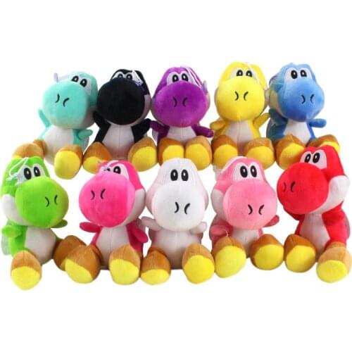 Super Mario Cartoon Game figure Plush Doll Mario Bros Yoshi Dinosaur Doll Ten Plush Doll Toy Bag Backpack Pendant birthday gifts