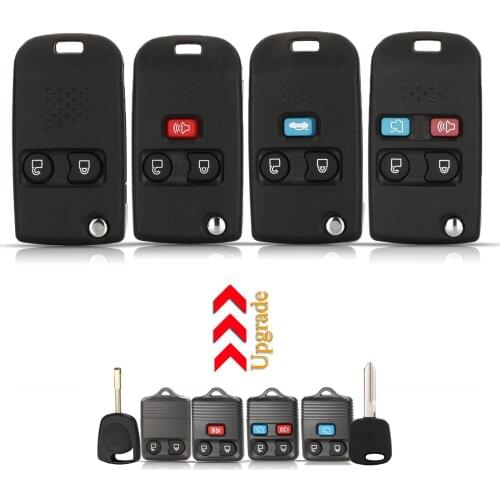Kutery 10pcs Modified Flip Remote Car Key Shell Case For Ford Crown Victoria Expedition Explorer Sport FO38 or FO21 Blade