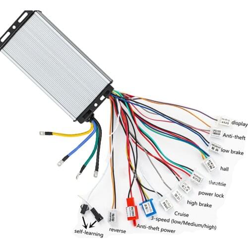 Borstelloze Controller 24mos Voor Elektrische Fiets/Trycycle/E-Scooter/Motorfiets/Bldc Motor Controller 3000W 48V/60V/72V 80A