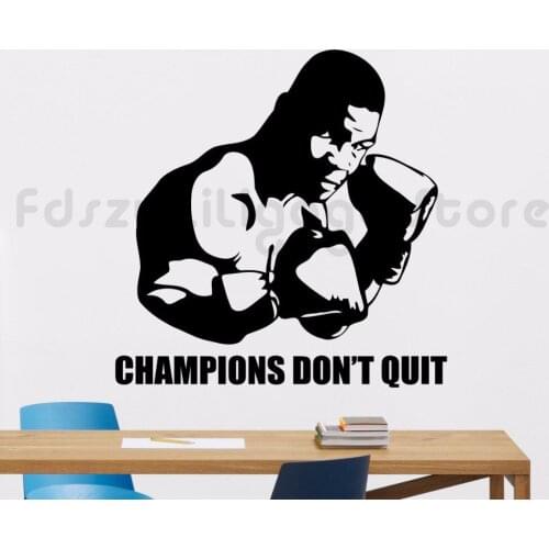 Mike Tyson Wall Decal Gym Sport Quote Vinyl Wall Sticker Decal for Wall Decoration Removable Sport Boxing Art Decor MuralQ440