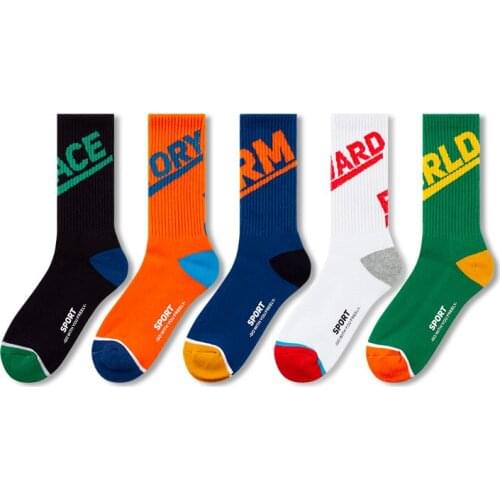 Pier Polo Brand Novelty Harajuku Tide socks Male hip hop Sports socks street personality couple Cotton Summer Sox