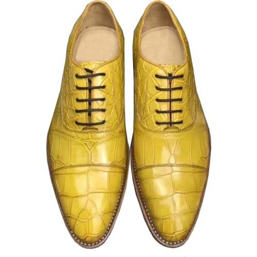 Chue new men shoes crocodile leather men shoes men formal shoes office business men shoes